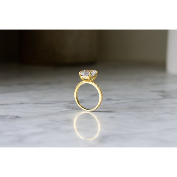 Radiant Cut Engagement Ring, 3 CT Radiant Cut Wedding Ring - Picture 6 of 9